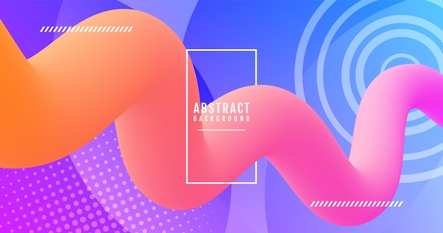 Fondo abstracto de ondas 3D en un espacio brillante con decoración de efecto de bucle fluido colorido