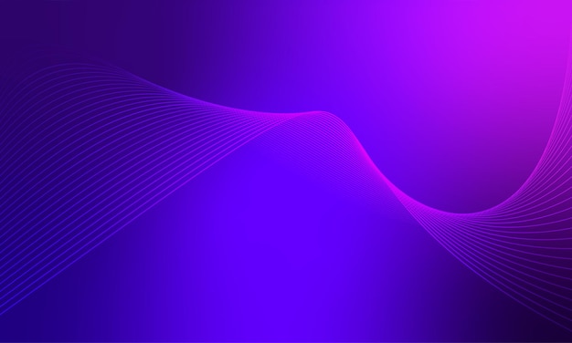 Fondo abstracto con ondas brillantes Líneas en movimiento brillantes Elemento de diseño Concepto tecnológico futurista