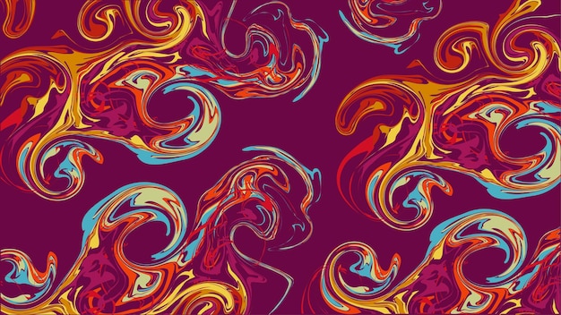 Fondo abstracto de ondas coloridas creativas