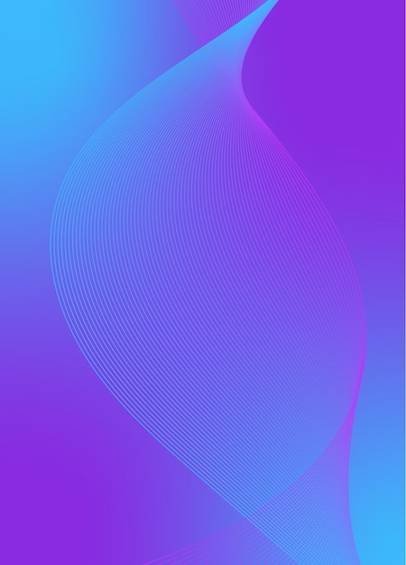 Fondo abstracto ondas dinámicas boda telón de fondo futurista líneas onduladas estandarte de gradiente premium