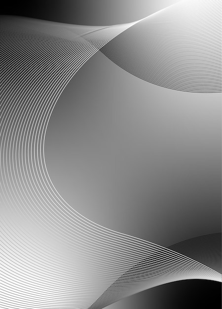 Fondo abstracto ondas dinámicas boda telón de fondo futurista líneas onduladas estandarte de gradiente premium