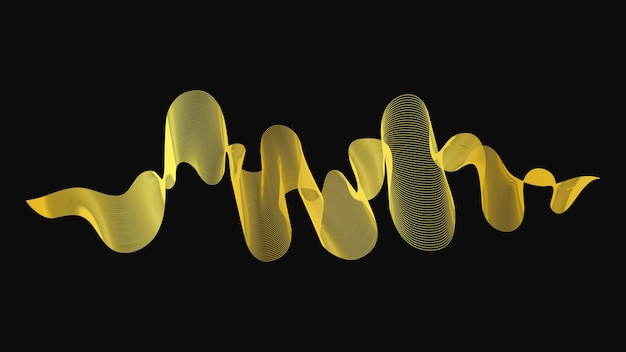 Fondo abstracto con ondas doradas de lujo sobre fondo oscuro Diseño de onda de fondo de tecnología moderna Ilustración vectorial