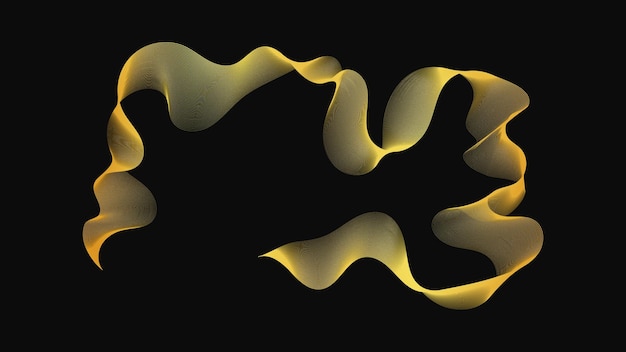 Fondo abstracto con ondas doradas de lujo sobre fondo oscuro Diseño de onda de fondo de tecnología moderna Ilustración vectorial