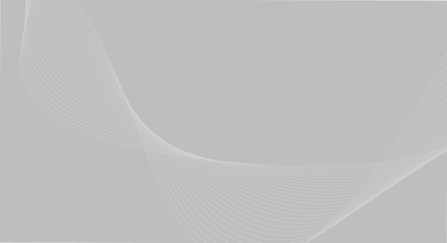 Fondo abstracto con ondas para estandarte Estandarte de tamaño medio Fondo vectorial con líneas Gris