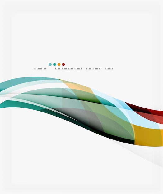 Fondo abstracto de ondas geométricas coloridas Templo de fondo vectorial para diagrama de diseño de flujo de trabajo Opciones de número o diseño web