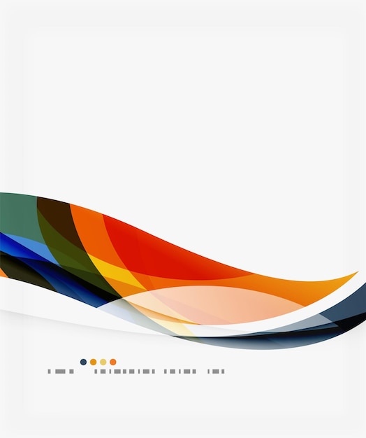 Fondo abstracto de ondas geométricas coloridas Templo de fondo vectorial para diagrama de diseño de flujo de trabajo Opciones de número o diseño web