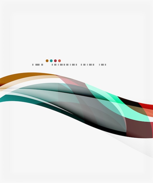 Fondo abstracto de ondas geométricas coloridas Templo de fondo vectorial para diagrama de diseño de flujo de trabajo Opciones de número o diseño web