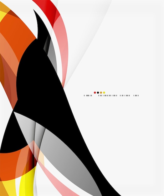 Fondo abstracto de ondas geométricas coloridas Templo de fondo vectorial para diagrama de diseño de flujo de trabajo Opciones de número o diseño web