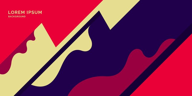 Fondo abstracto con ondas lineales dinámicas Ilustración vectorial en estilo plano