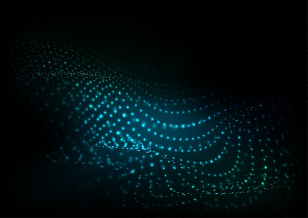 Fondo abstracto de ondas de líneas punteadas refractadas futuristas