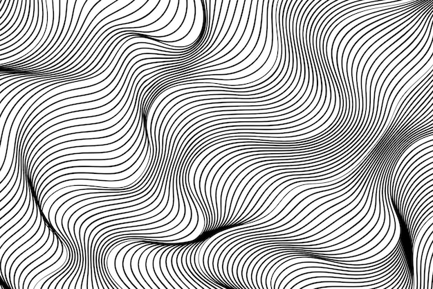 fondo abstracto de ondas suaves. fondo de rayas onduladas en blanco y negro