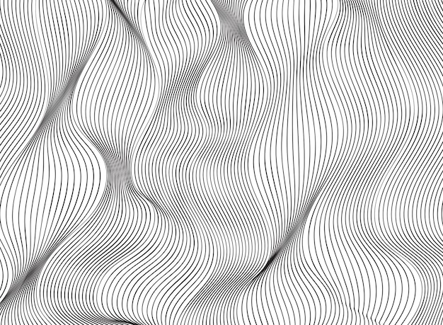 fondo abstracto de ondas suaves. fondo de rayas onduladas en blanco y negro