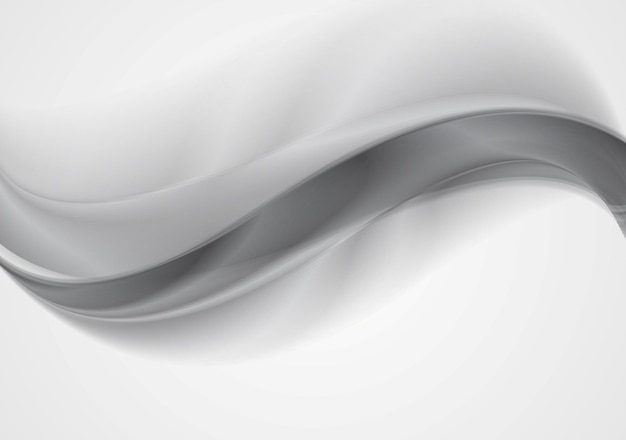 Fondo abstracto de ondas suaves de plata gris Diseño vectorial