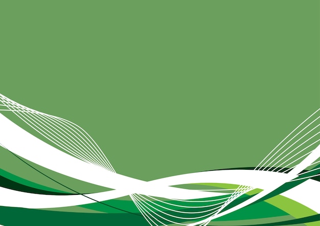 Fondo abstracto ondas verdes