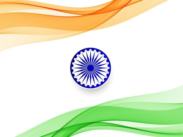 Fondo abstracto ondulado diseño de bandera india