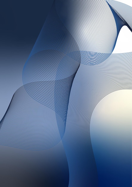 Fondo abstracto ondulado en tonos de azul