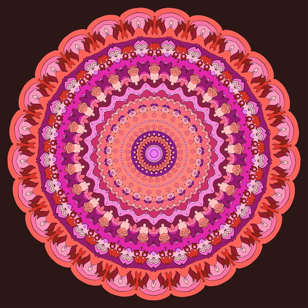 Fondo abstracto ornamental de dibujo a mano de color brillante