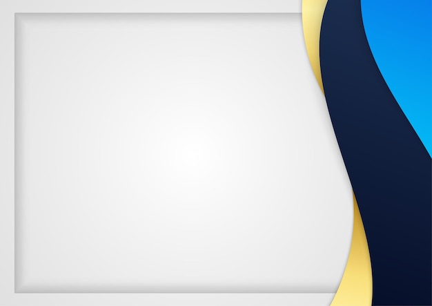 Fondo abstracto de oro azul minimalista moderno para certificado y diseño de presentación Traje para seminarios y charlas festivas de fiestas de instituciones corporativas de negocios