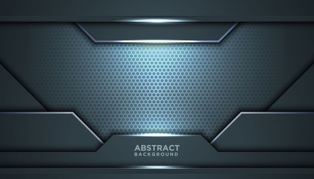 Fondo abstracto oscuro con capas superpuestas. Concepto de diseño de lujo.