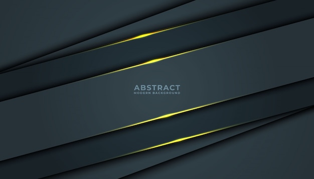 Fondo abstracto oscuro con capas superpuestas negras. Textura con efecto dorado. Concepto de diseño de lujo.