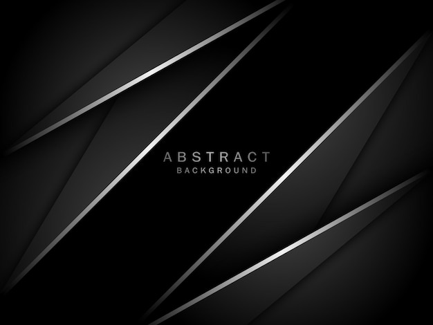 fondo abstracto oscuro con formas y líneas de corte de papel diagonal gris realista