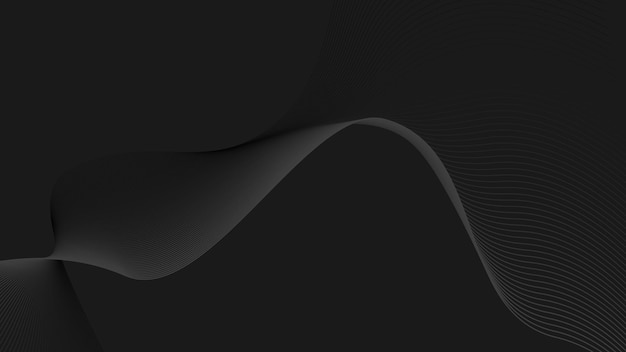 Fondo abstracto oscuro con línea curva para el fondo o la presentación