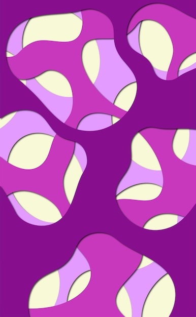 fondo abstracto en papel cortado estilo papel ondulado capas ilustración vectorial
