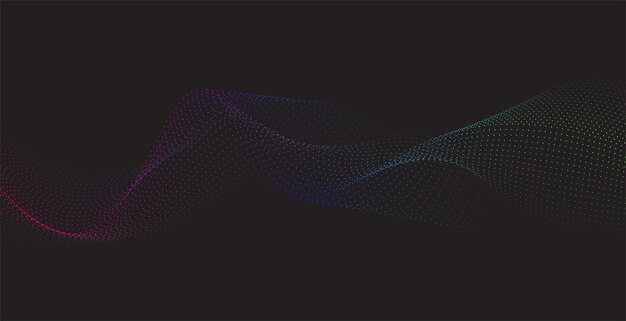 Fondo abstracto con partículas que fluyen concepto de tecnología digital