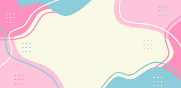 Fondo abstracto pastel con formas orgánicas y líneas onduladas