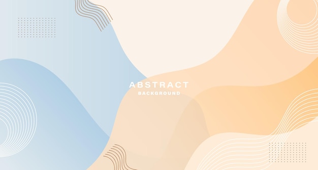 Fondo abstracto pastel suave con formas curvas y elementos de línea