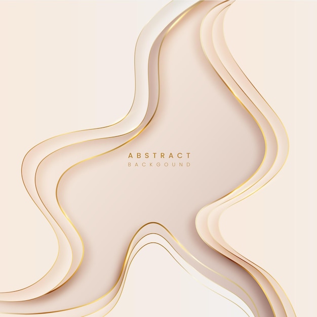 Fondo abstracto de Pastelton con línea dorada
