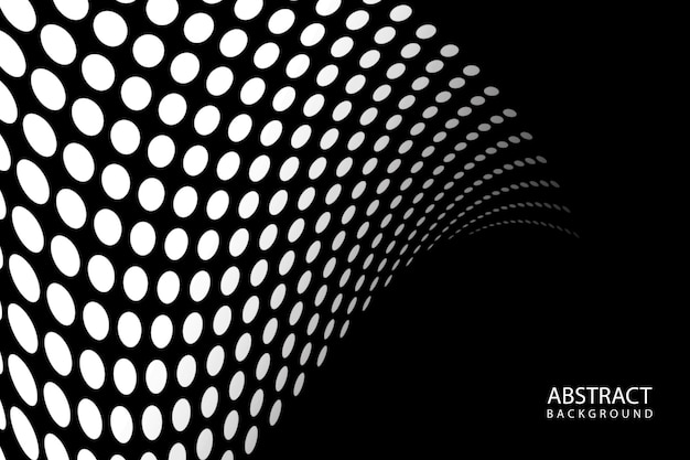 Fondo abstracto con patrón de círculo ondulado blanco