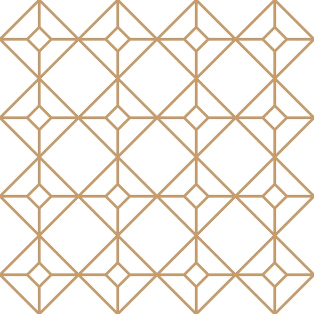 Fondo abstracto de patrón dorado sin costuras. Ilustración vectorial de forma lineal.