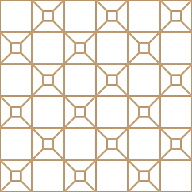 Fondo abstracto de patrón dorado sin costuras. Ilustración vectorial de forma lineal.