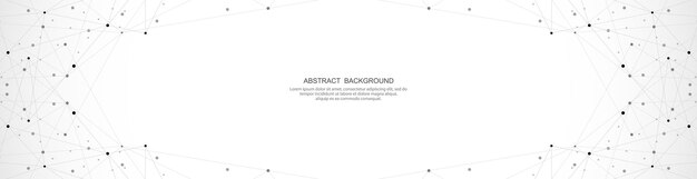 Fondo abstracto y patrón geométrico con la conexión de puntos y líneas para el diseño de pancartas