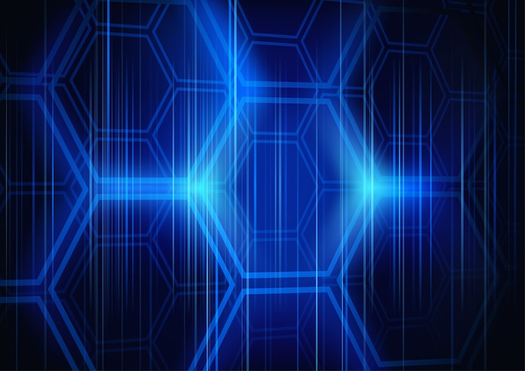Vector fondo abstracto con patrón de hexágono iluminado