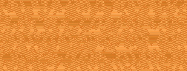 Fondo abstracto con patrón de laberinto en colores naranja