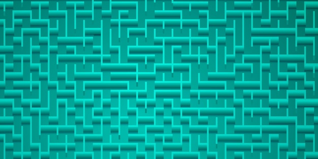 Fondo abstracto con patrón de laberinto en colores turquesa