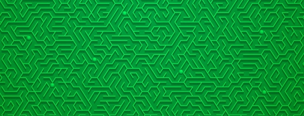 Fondo abstracto con patrón de laberinto en varios tonos de verde