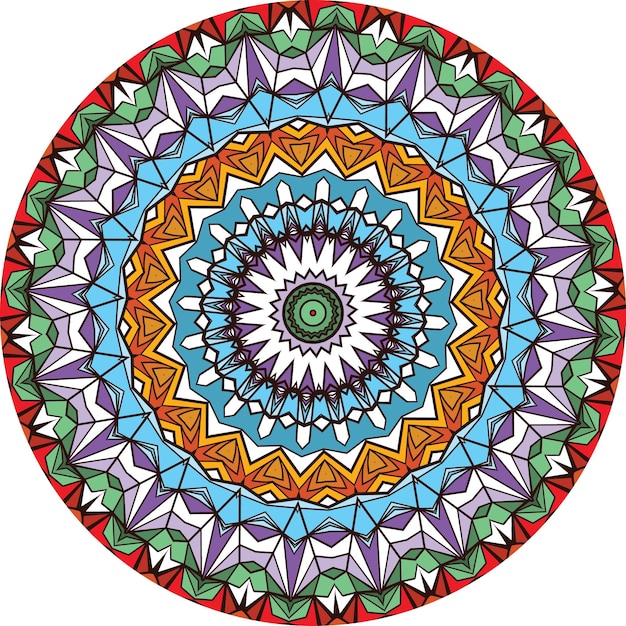Fondo Abstracto Con Un Patrón De Mandala Colorido. Patrones de Terapia Antiestrés