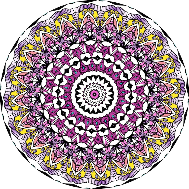Fondo Abstracto Con Un Patrón De Mandala Colorido. Patrones de Terapia Antiestrés