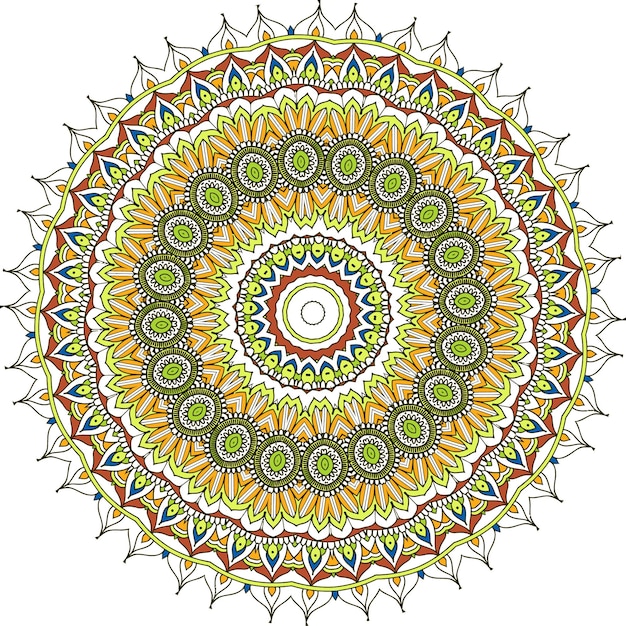 Fondo Abstracto Con Un Patrón De Mandala Colorido.