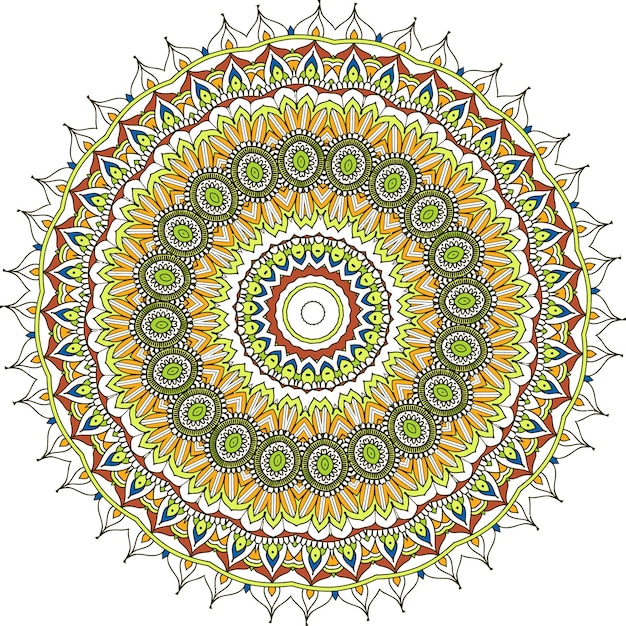 Fondo Abstracto Con Un Patrón De Mandala Colorido.