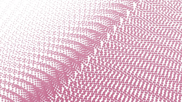 Vector fondo abstracto con patrón de medio tono rojo para el estilo de tela
