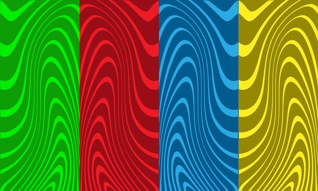 Fondo abstracto de patrón de onda, diseño de fondo de cuatro colores