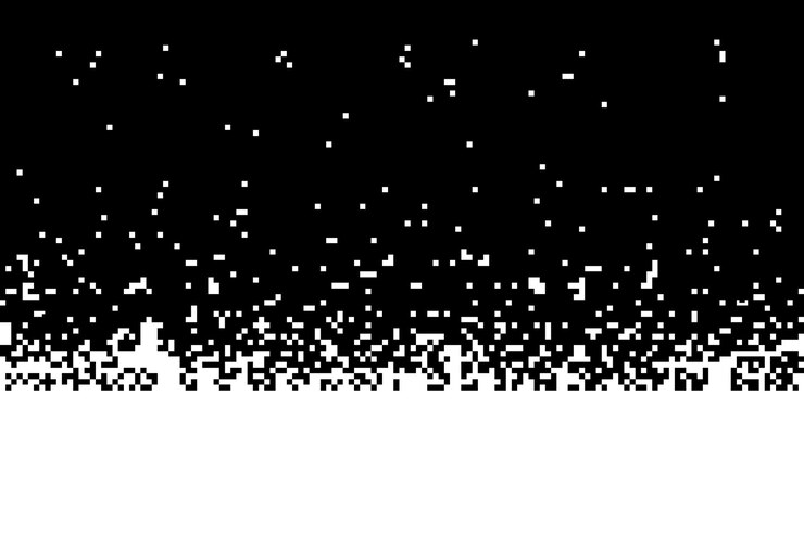 Vector fondo abstracto patrón de píxeles en blanco y negro espacio de copia de estilo de patrón 2d a continuación