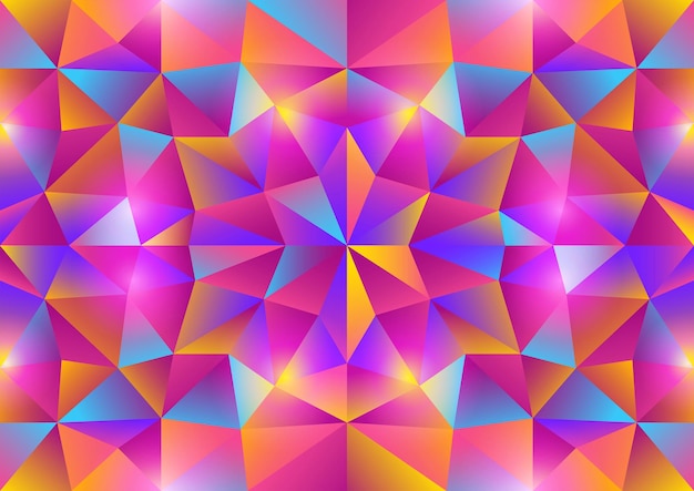 Vector fondo abstracto de patrón de triángulos de colores vivos, ilustración vectorial en eps10