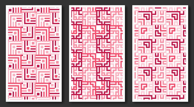 Fondo abstracto de patrones geométricos sin fisuras. Patrón de mosaico de laberinto.