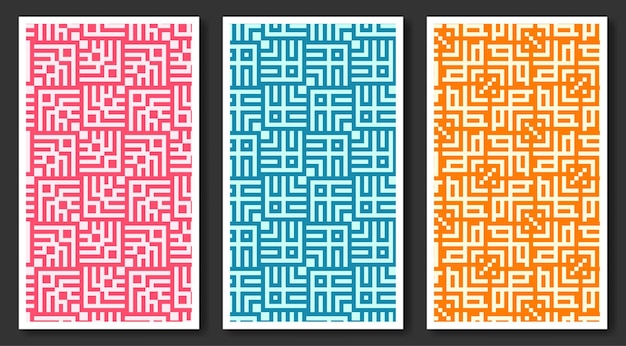 Fondo abstracto de patrones geométricos sin fisuras. Patrón de mosaico de laberinto.