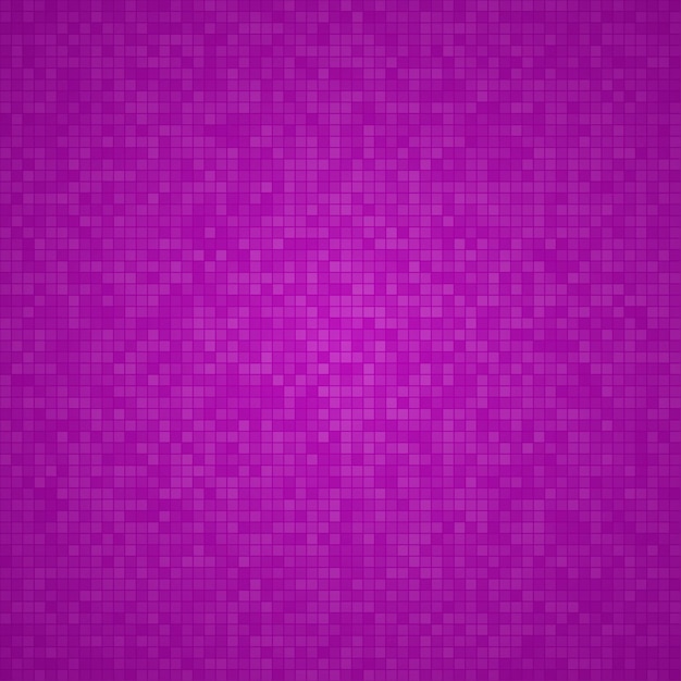 Fondo abstracto de pequeños cuadrados o píxeles en colores púrpura